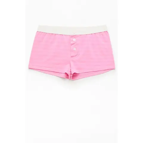 John Galt Women's PinkÂ Striped PajamaÂ Boyshorts