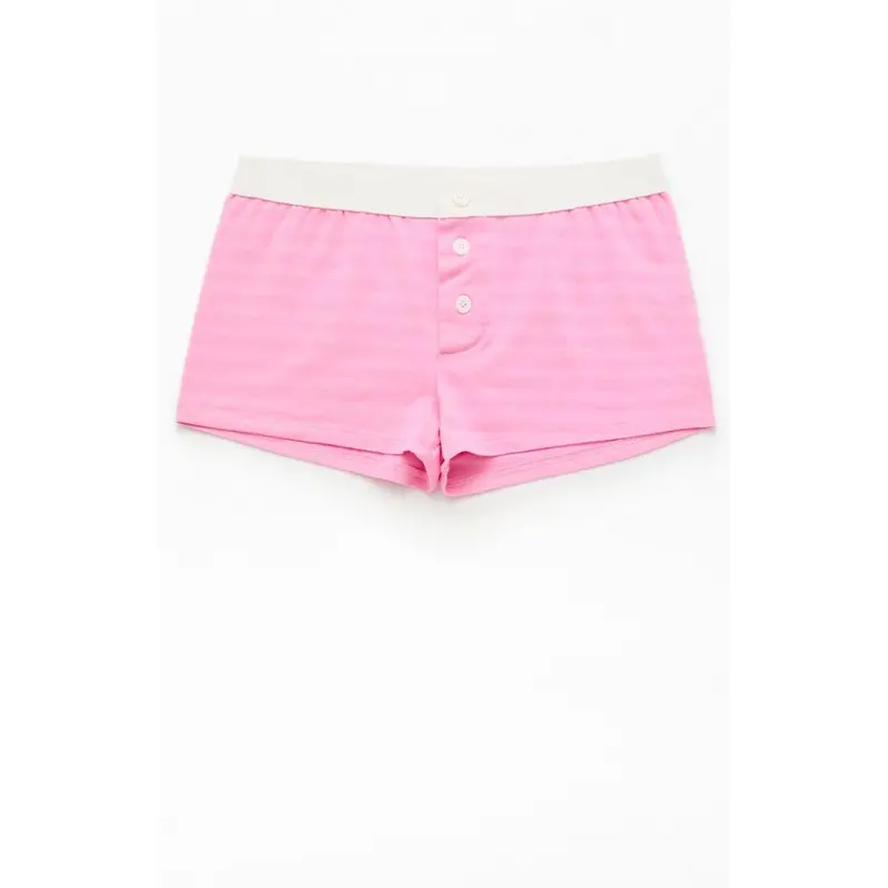 John Galt Women's PinkÂ Striped PajamaÂ Boyshorts