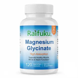 RAIFUKU Magnesium Glycinate 240mg per Serving, Magnesium Supplement for Muscle, Heart, Nerve and Bone Support, 120 Capsules, 60 Day Supply