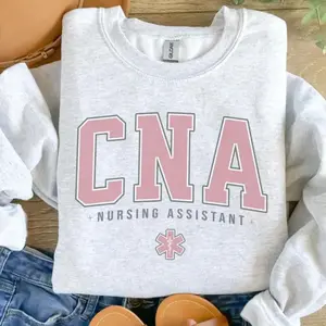 CNA Sweatshirt,  CNA Shirt, Certified Nursing Assistant Crewneck, CNA Sweater, Nurse Assistant Gift, Comfortable Cotton Menswear
