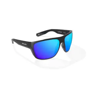 Bajio Las Rocas Black Matte Blue Mirror Glass Lenses Mens Sunglasses