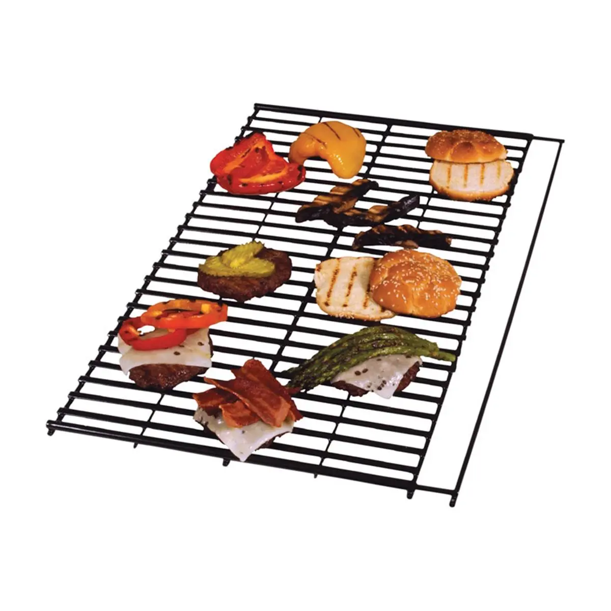 212 MAIN Porcelain-Coated Steel Grill Grate, Black, 0.68x25x14.19", Adjustable Fit, Durable Steel Construction for Barbecue Use