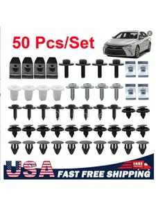 50x Body Bolts U-nut Clips M6 Engine Under Cover Splash Shield Guard for Toyota Automotive Accessories Vehicle