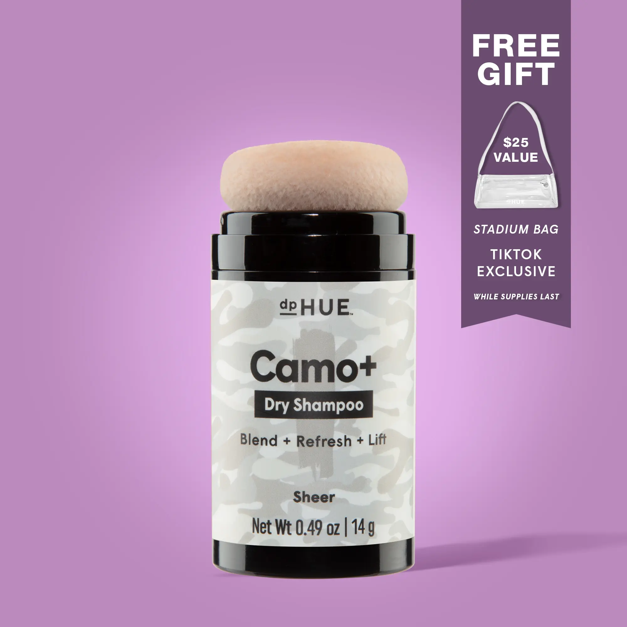 dpHUE Camo+ Tinted Dry Shampoo Powder - Oil Absorption, Instant Lift, Gray Blending  and Filling Sparse Areas