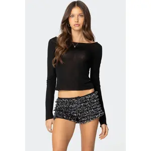 Rach Sheer Boat Neck Top