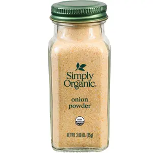 Simply Organic White Onion Powder, 3-Ounce Jar, Organic US Grown Onions, Real Onion Taste Without The Tears, Kosher, Non GMO