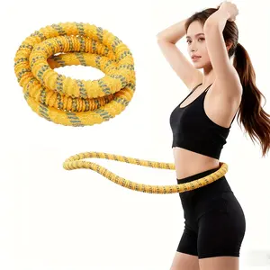 Foldable Full Wrap Fitness Circle for Pilates - Soft Spring Trainer with Silent Non-Pinching System, Waist-Friendly Portable Equipment Suitable for Gym, Workouts, for & Men, Christmas Gift for Girlfriend
