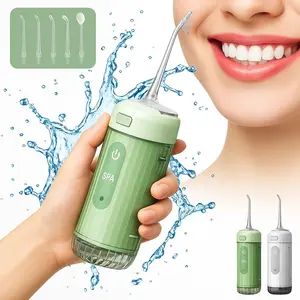 Cordless Water Flosser – 200ML Tank with Mirror, 4 Modes, Rechargeable, Auto Shutoff for Deep Cleaning & Happy Gums Dental Oral Irrigator Teeth