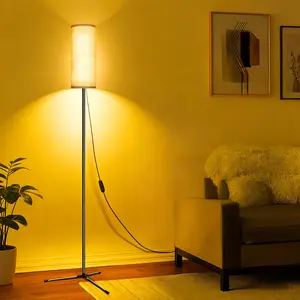 63 Inch Fabric Tripod Floor Lamp, Adjustable Lighting, USB Light, Detachable Metal, Home Decor, Decorative Ambiance Lighting, Cozy Lighting, Living Room, Bedroom, Office, Atmosphere Lighting