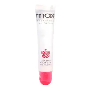 Max Cherimoya Ultra Shine Clear Jelly Lip Gloss Rose 0.5oz - Hydrating Hi shine lip gloss