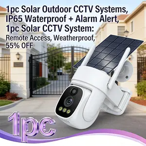 360° Solar-powered security camera, 4.0million pixels, spotlight alarm