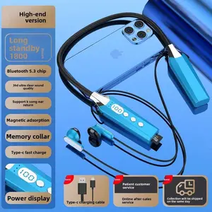 Neckband Sports Earphones, 40-Hour Battery, IPX5 Sweatproof for Gym Running Workouts