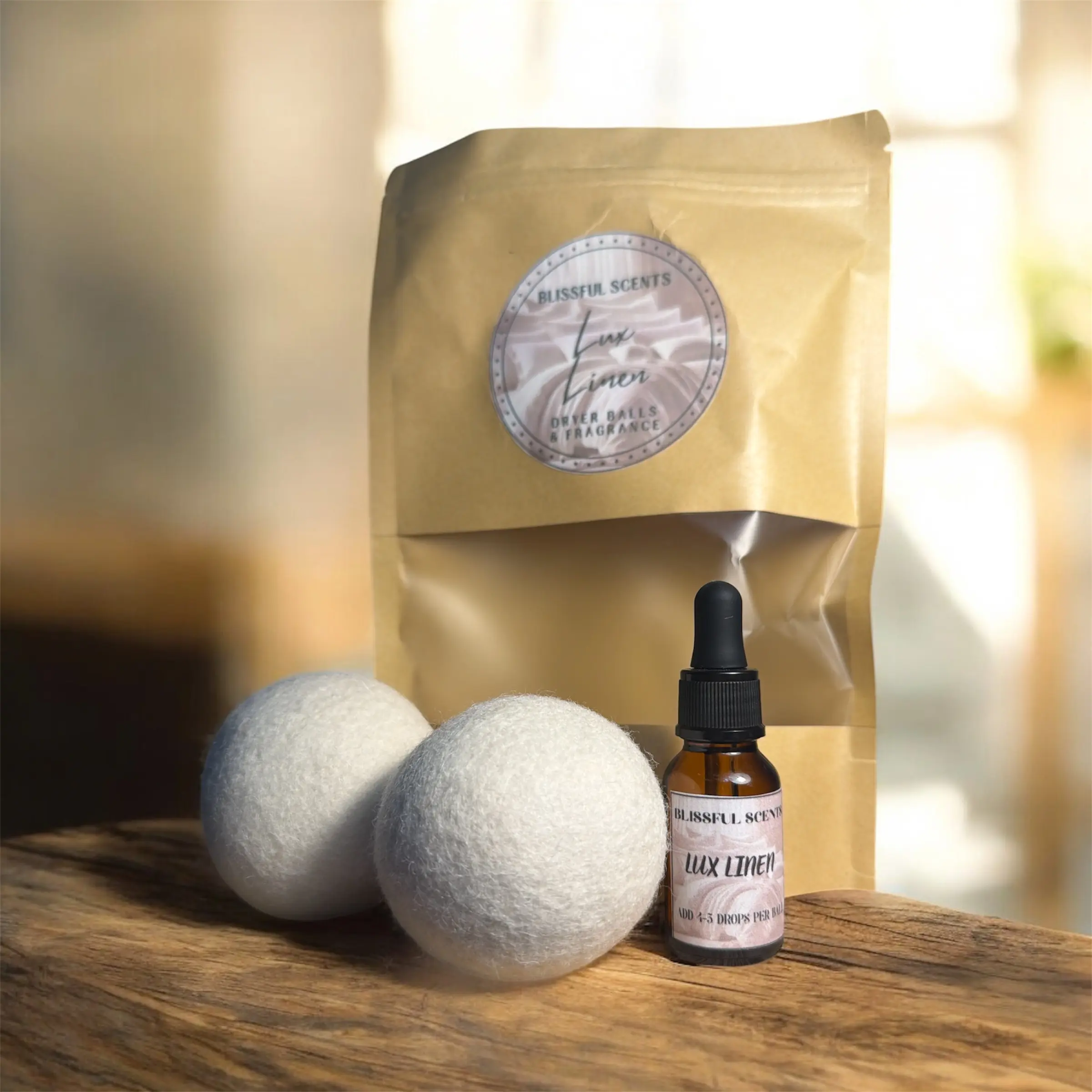 Scented Wool Dryer Balls - Anti-Static Perfumed Laundry Tools, Drying-Enhancing Home Accessories, Wool Laundry Balls & Discs for Home Use