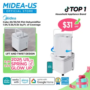 Midea Cube 20 Pint Dehumidifier for Basement and Rooms at Home, Smart Control, ENERGY STAR Efficient, Includes Drain Hose