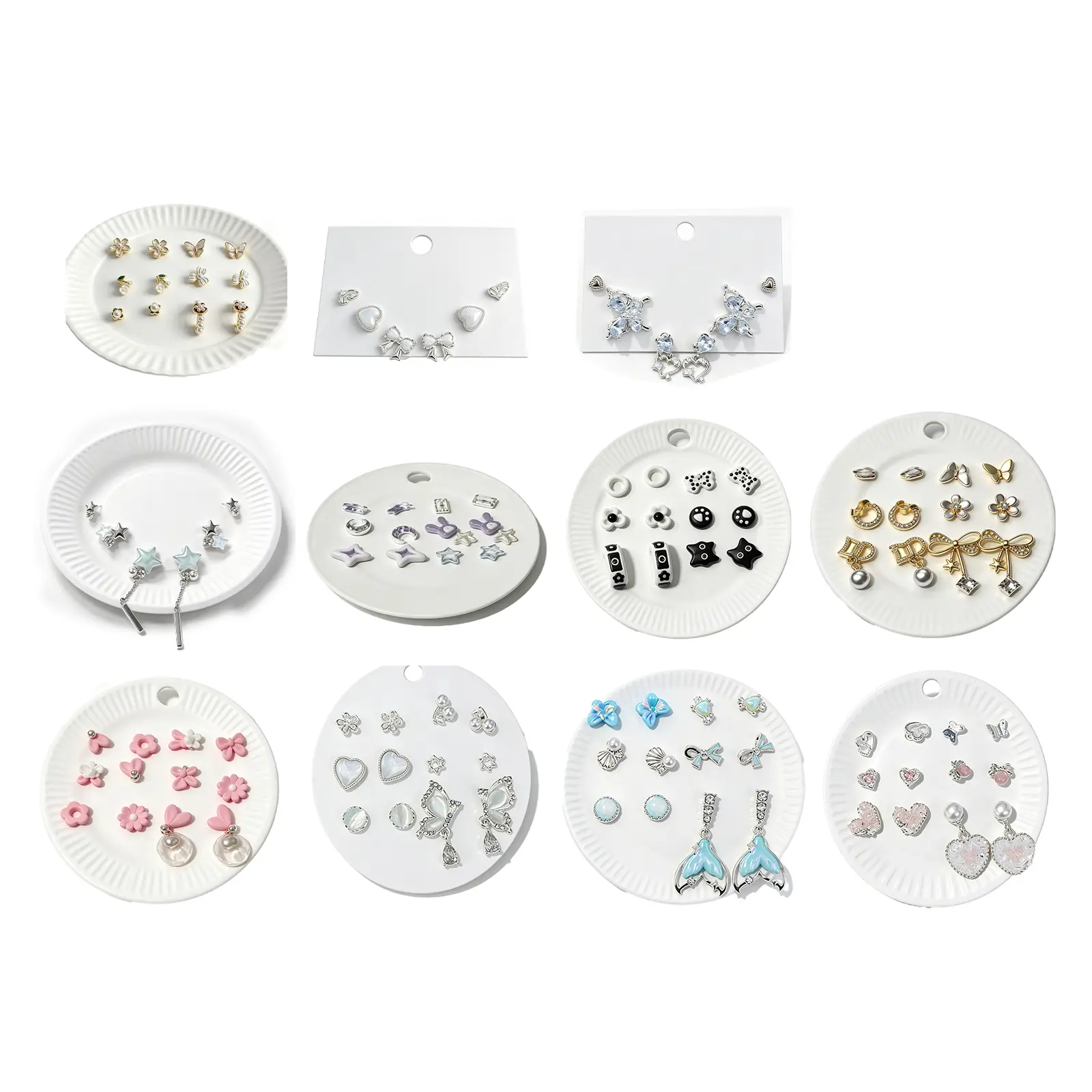 11Sets Diverse Coquette Style Earring Pack, Hypoallergenic Bow Star Heart Pearl Dangle Stud Earrings for Women Daily Wear for Birthday &Valentine’s Gift,back to school,back to school haul