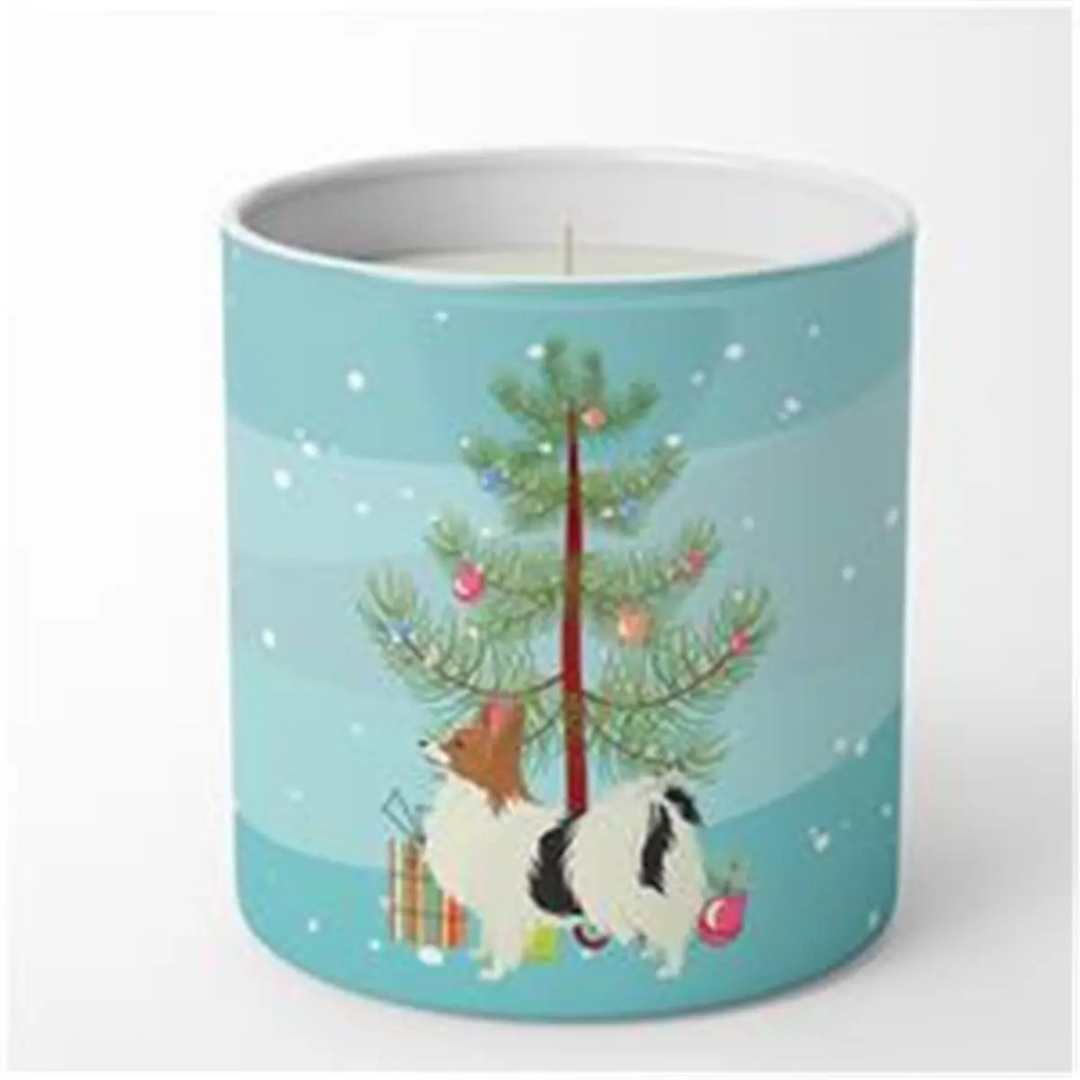 212 MAIN Papillon Decorative Christmas Tree Soy Wax Household Candle - 10 oz, 3.75x3.25 in, Hand-Poured, Unisex, Cotton Wick, Fragrance Scented, ~70h Burn Time, Home Decor Supply