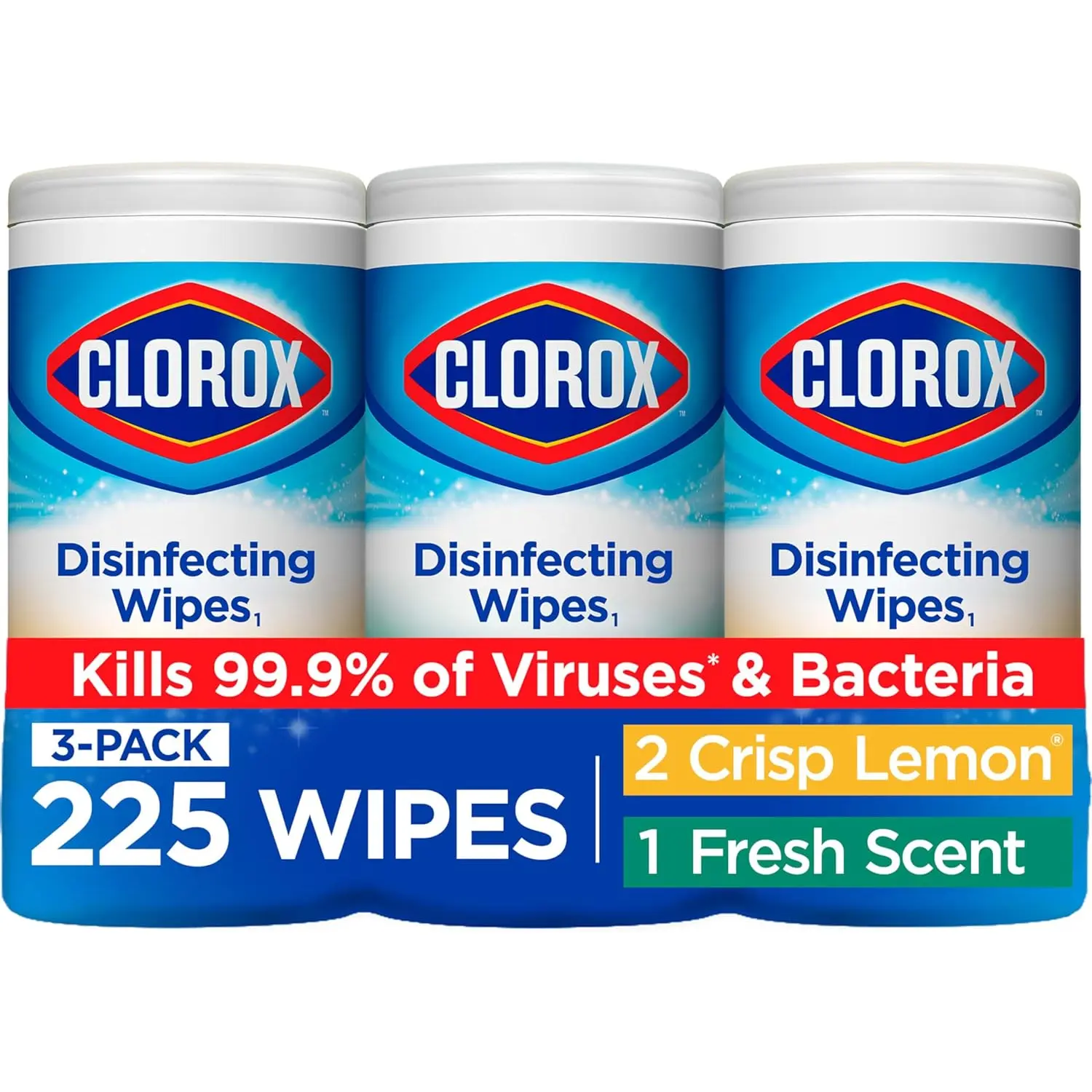 Clorox Disinfecting Wipes Value Pack, Household Essentials, 75 Count, Pack of 3 (Package May Vary) Clorox