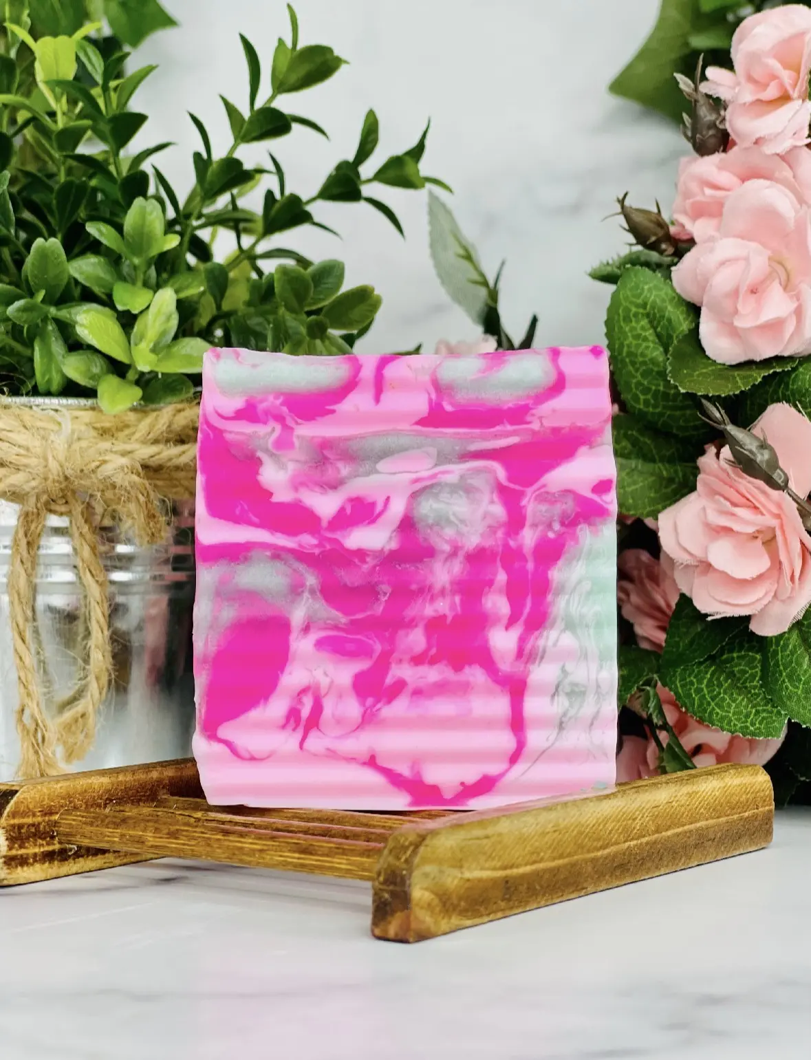 Boric Acid Feminine Soap Bar - 5oz for Women, Infused with Peppermint & Lavender Oils, Maintains Healthy pH Level, Made in USA, No Alcohol or Aerosol