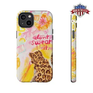 Don't Sweat it Phone Case, Leopard, Gift for  fans, Aesthetic Vintage God Tough Phone Case, Flower, Wildfloral Smartphone Cellphone