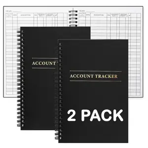 2 Pack Expense Tracker Ledger Book- Finance Book for Home Budget Tracking, Business Bookkeeping -Home Budget notebook, Finance Planner- Expense Ledger for Small Business Bookkeeping (100 Pages 2 Pack)
