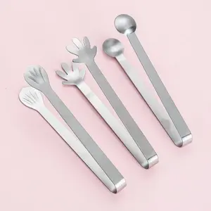 Mini Snack Clip Stainless Steel Food Clip Multifunctional Ice Cube Clip Coffee Sugar Cube Clip Food Clip Creative Small Clip