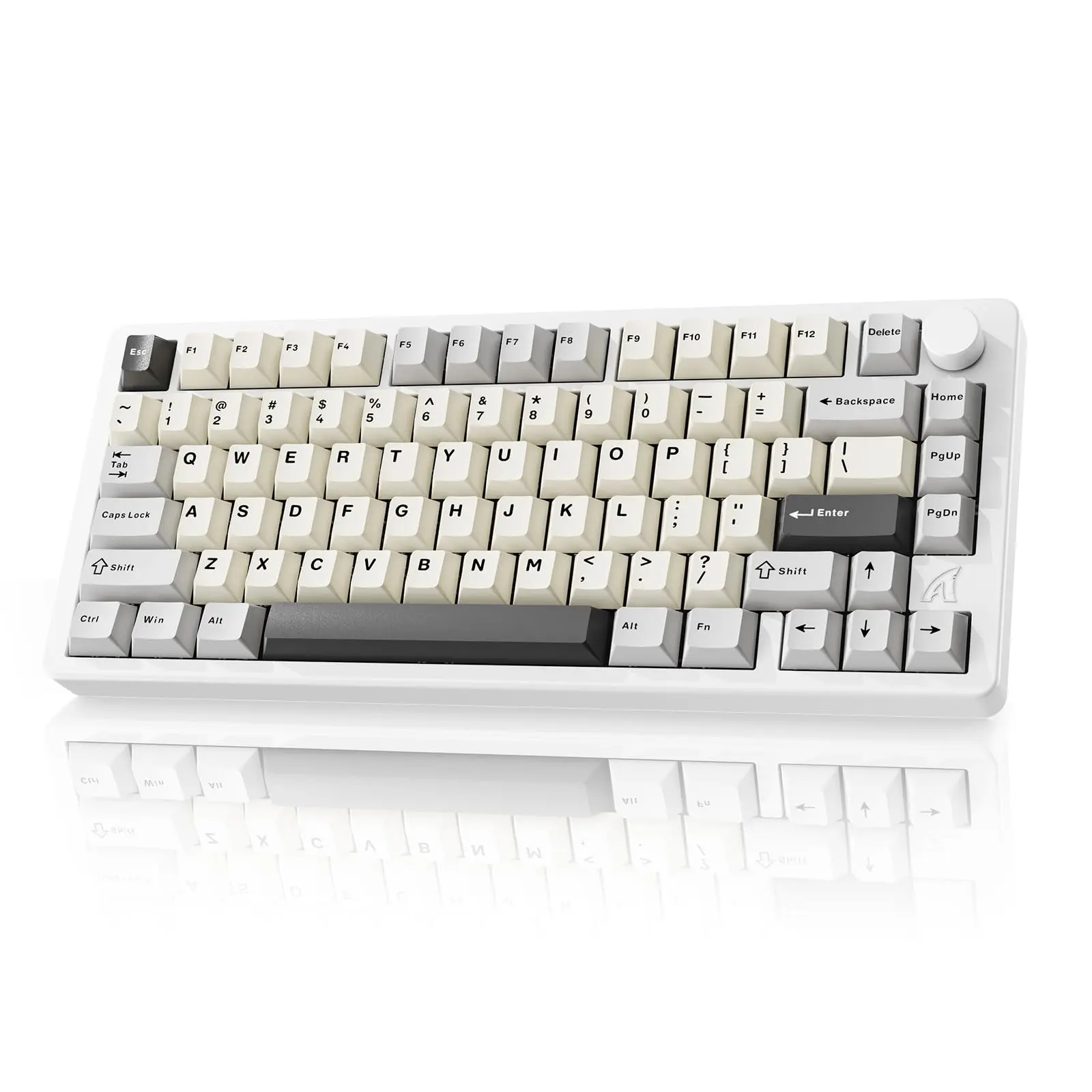 ATTACK SHARK X86 75% Wireless Mechanical Keyboard - CNC Aluminum, Gasket Mount, Tri-Mode, Hot-Swappable, Matcha Linear Switches, RGB, 4000mAh, 5-Layer Dampening, Volume Knob