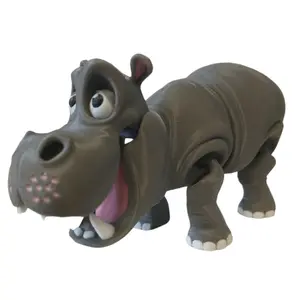 3D Printed Articulating Hippo Figurine Home Decor Plastic Shelf Ornament Artistic