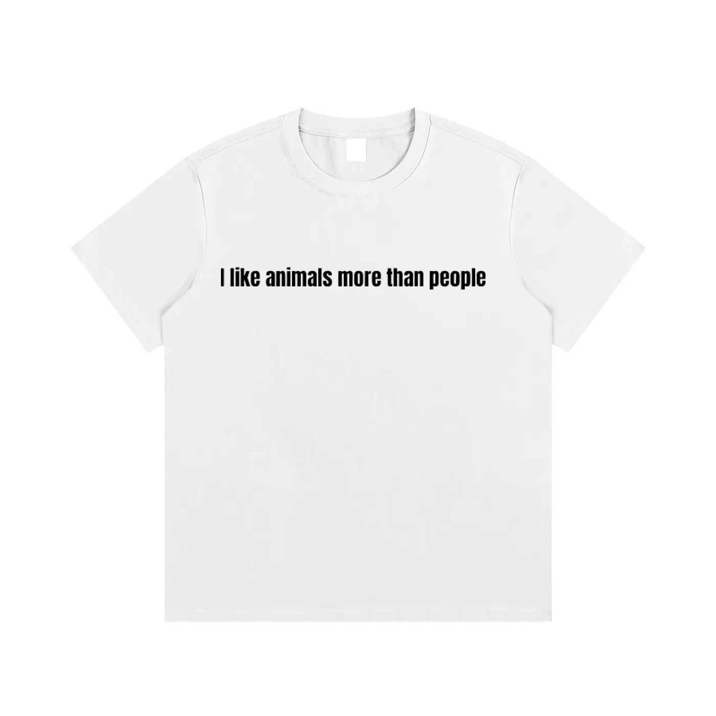 I like animals more than people Essential Cotton T-Shirt