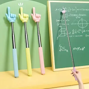 Double Finger Retractable Reading Pointer Stick, Dual Finger Design, Teaching Reading Pointer, Multiple Colors Available, Teacher Tool, Parent-Teacher Aid, Classroom Supplies