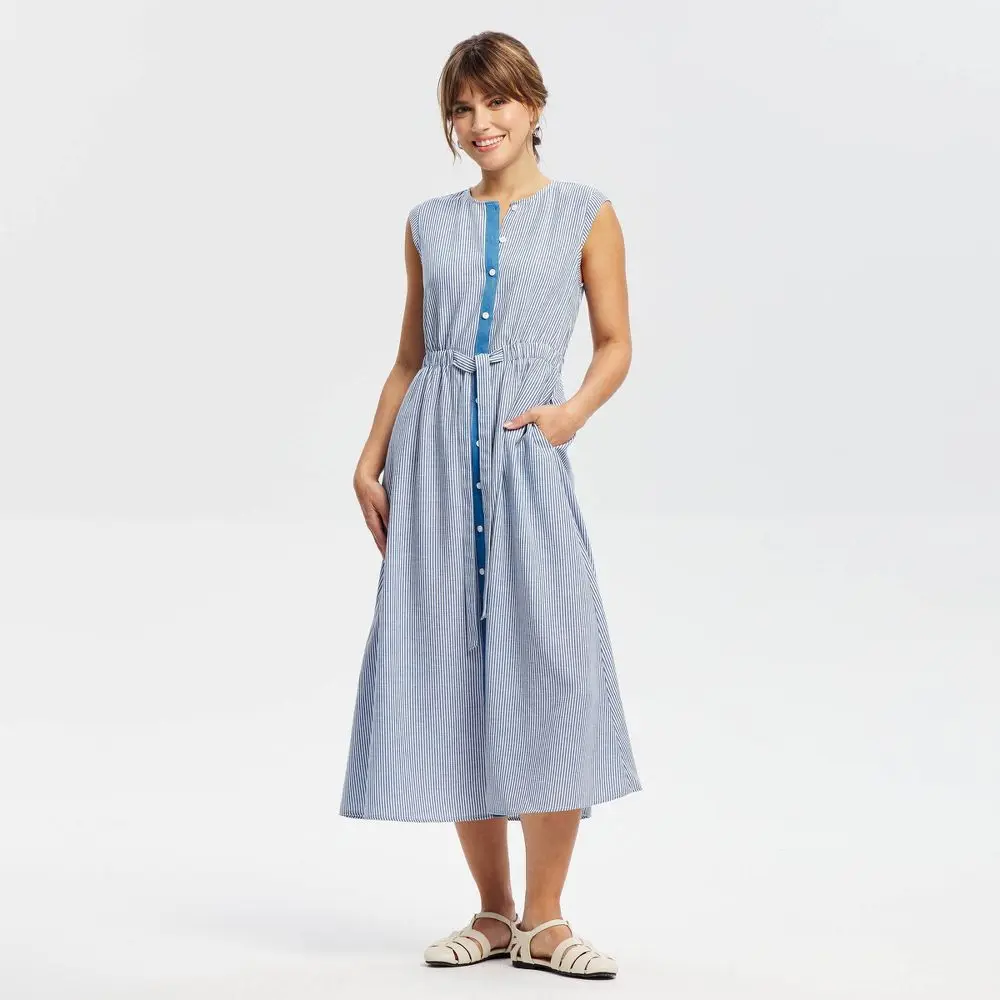 Women's Button-Front Midi Dress - Universal