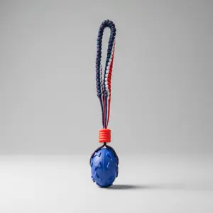 Dog Chew Ball with Rope – Durable Interactive Fetch Toy