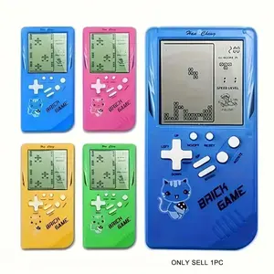 Tetris game console (1 set), children's puzzle toy, electronic handheld game console, thinking ability training toy (no batteries provided, two No. 5 batteries need to be brought)