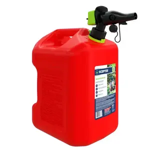 5 Gal. Smart Control Gas Can with Rear Handle, Red Fuel Container Scepter