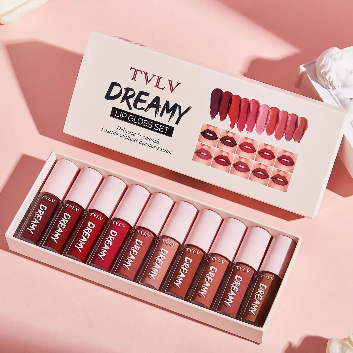 10 pcs dream lip gloss set European and American matte velvet waterproof and sweat-proof matte lip glaze Matte Liquid Lipstick