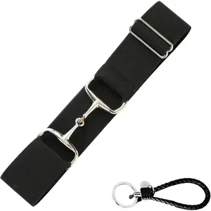 2 Inch Equestrian Elastic Show Belt for Women,Horseback English Riding Belts with Snaffle Bit Buckle,Equestrian Sport