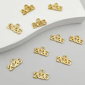 10PCS Zinc Alloy Keychain Accessories 2026 Graduation Season DIY Pendant Creative Number DIY Gift