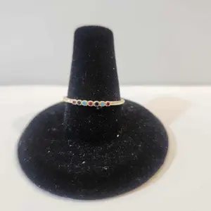 "Delicate 14K Gold-Filled Multicolor Ring"