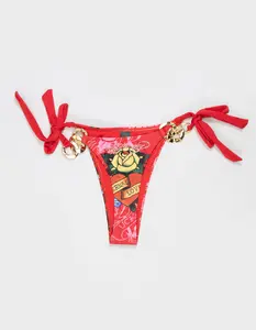 ED HARDY  Womens Link Tie Side Cheeky Bikini Bottoms