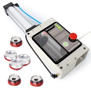 TAISHER Wall Mounted Can Aluminum Can Crusher，Eco-Friendly Recycling Tool，Heavy Duty Pneumatic Cylinder Soda Beer Can Crusher，Automatic Discharge