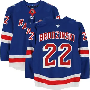Jonny Brodzinski New York Rangers Game-Used #22 Blue Set 2 Jersey from the 2025-26 NHL Season - Fanatics Authentic Certified