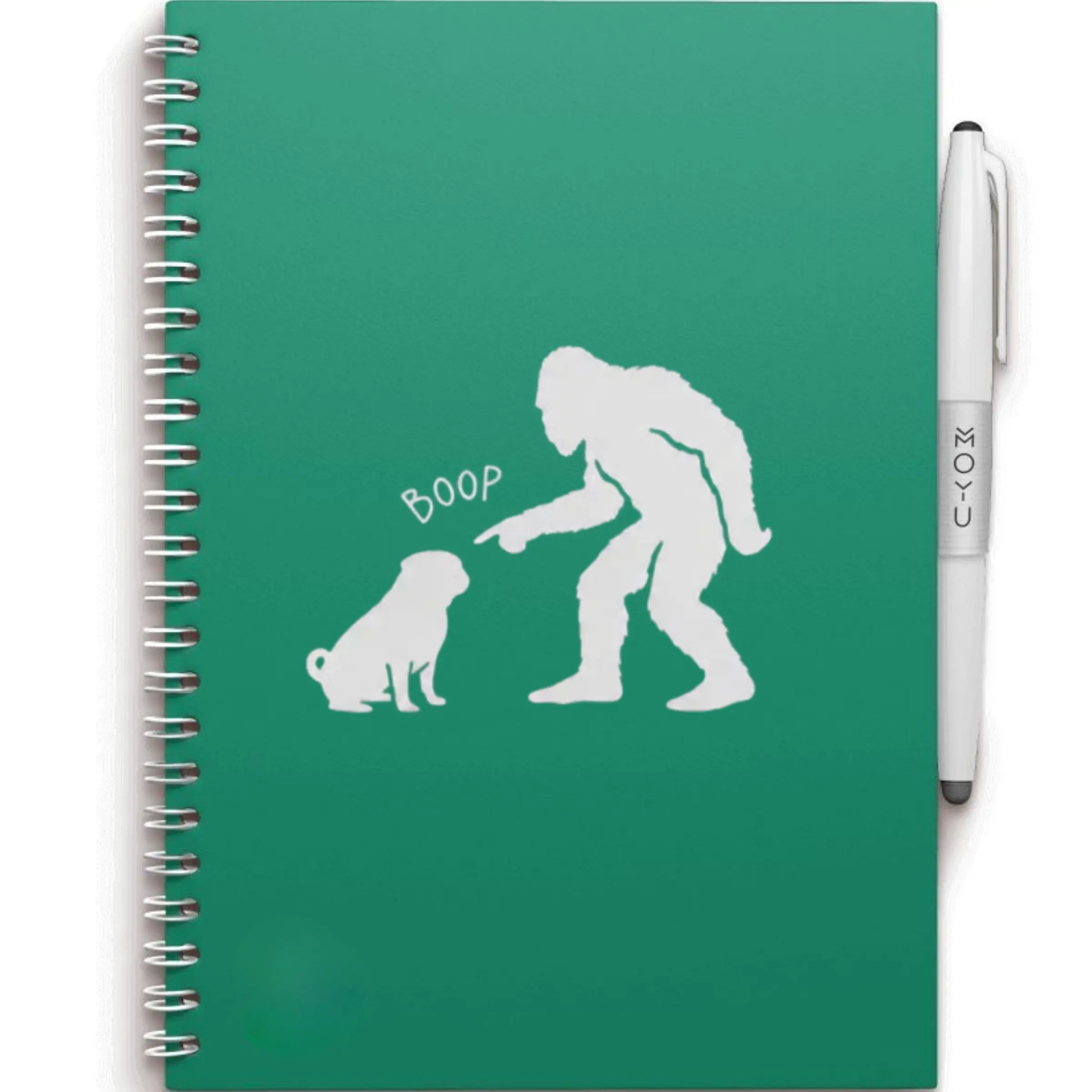 Sasquatch Boop Pug Dog Nose Vinyl Sticker, Bigfoot Dog Lover Decal, Cute Cryptid Pet Waterproof Laptop Sticker