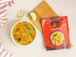 Kay's Chicken Biryani - Quick & Flavorful Meal Kit with Basmati Rice Marinade & Authentic Spices for 6 Servings Ready in 3 Steps