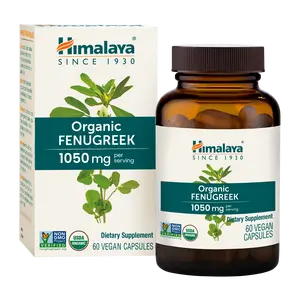 Himalaya Organic Fenugreek for Daily Wellness, Warming and Energizing Properties, 1,050 mg, 60 Vegan Capsules