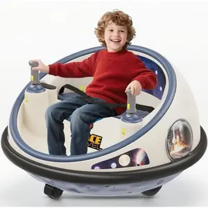 Flash Sale toy Items Kids Electric Bumper Car with Remote Control, 360° Spinning Ride-On Toy, Rechargeable Indoor & Outdoor Toddler Vehicle, Equipped with LED Lights and Soft Bumper, Perfect Birthday & Christmas Gift for Boys and Girls