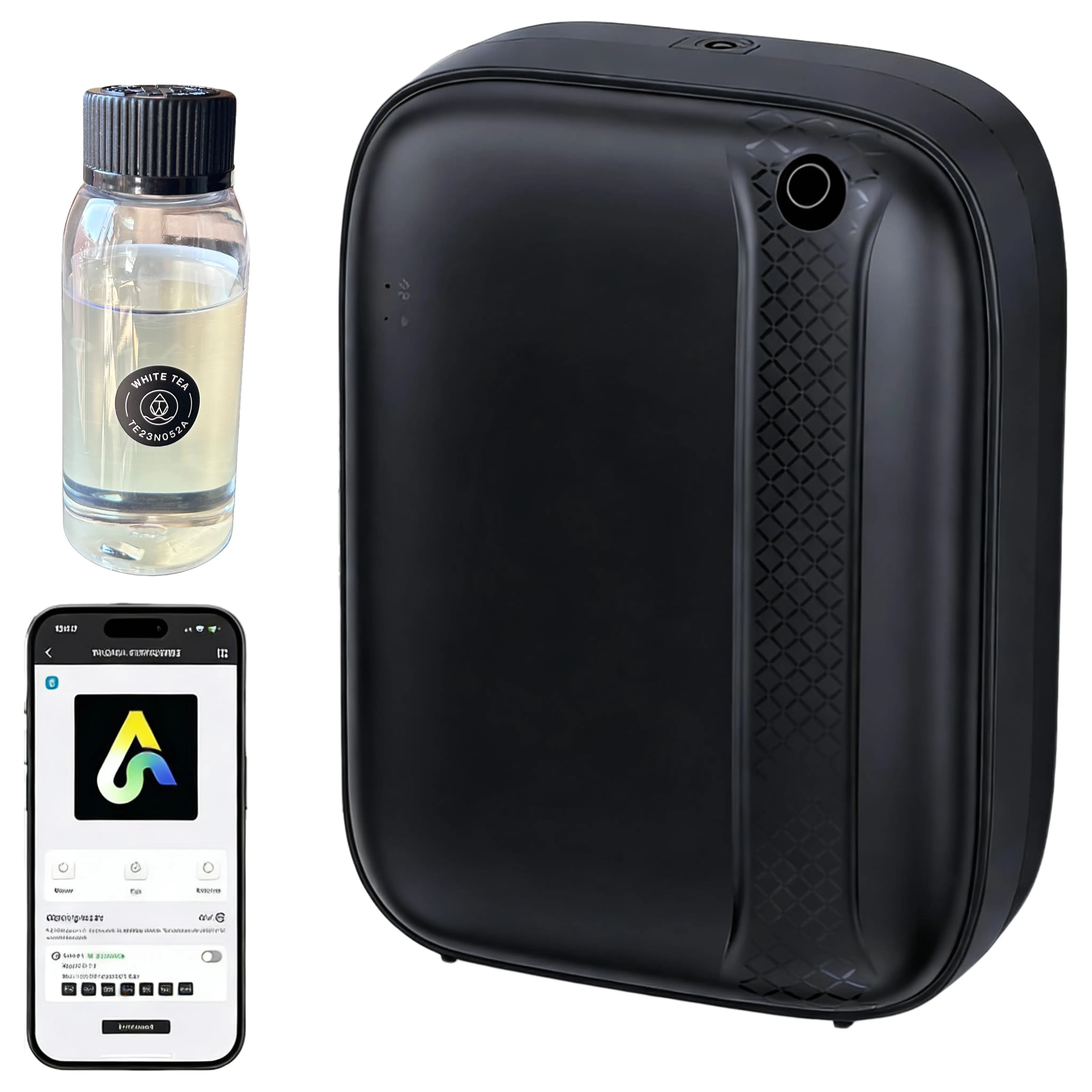 Portable Home Travel Humidifier - 400ml, 500 sq ft Coverage, Hotel-Grade Aroma Diffuser, Cold Air Tech, App & Button Control, 1x100ml Fragrance Bottle, Essential Oil Compatible Scent Humidifier for Large Rooms