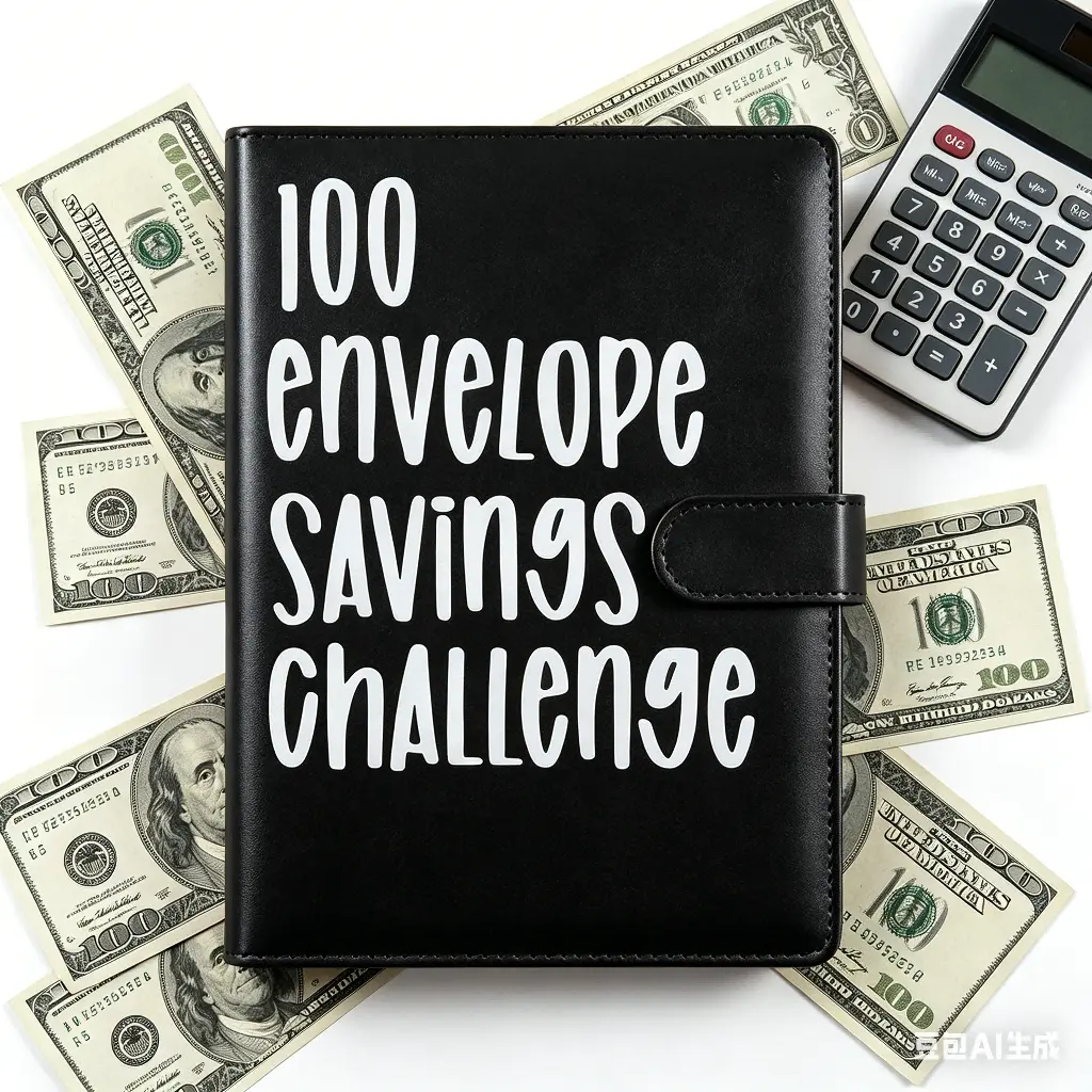 2026 New A5 Budget Binder Book, 100 Envelopes for 100-Day $5,050 Money Saving Challenge, Cute Stickers Included (Office Accounting Supplies)