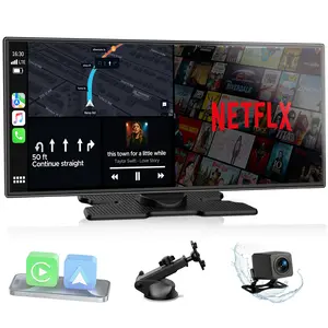 【SpringGlowUp】LAMTTO 10.25-Inch Wireless CarPlay Screen — Supports TikTok, Netflix, and YouTube Apps, Split-Screen App Usage, Backup Camera Support, Navigation, and Voice Assistant. Compatible with iOS 10+ and Android 11+