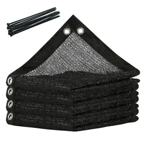 ColourTree 50% Black Shade Cloth - UV Resistant Mesh Tarp with Reinforced Grommets for Garden, Greenhouse, Kennel & Chicken Coop