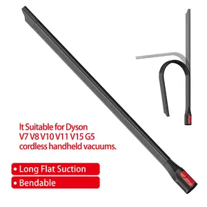 Vacuum Cleaner Nozzle Long Flat Suction Deformable Flexible Hose Tube for Dyson V7 V8 V10 V11 V15 G5 cordlesshandheld vacuums Attachments Flexible Vacuum Hose Crevice Tool Accessory Vacuum Cleaner Accessories