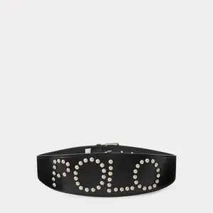 Polo Ralph Lauren - Studded Logo Leather Moto Belt